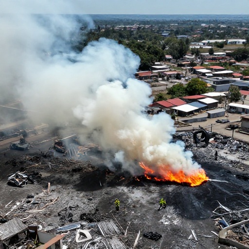 Incendio consume almacén de chatarra en Parque Industrial de Villa El Salvador