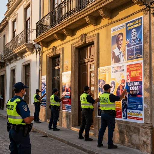 Fiscalía y Municipalidad de San Sebastián retiran propaganda electoral del Centro Histórico