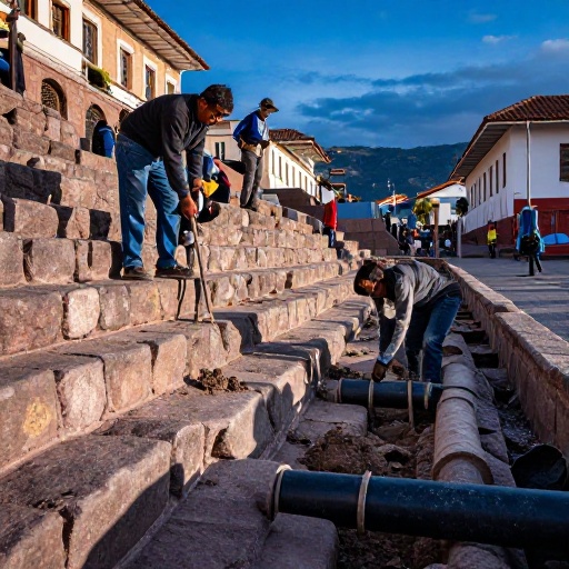 Hallan tramo del Camino Inca del Qollasuyo durante obras de drenaje en Cusco