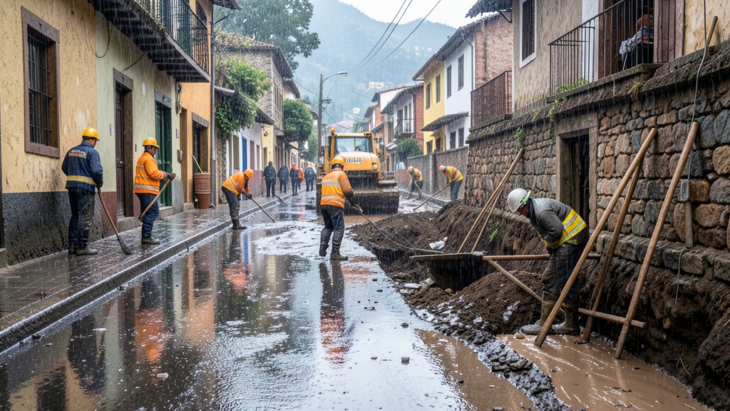 Cusco: Disputa técnica y social paraliza obra clave de drenaje Cachimayo