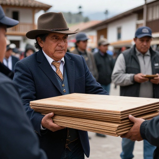 Serfor entregó más de 15 mil pies tablares de madera decomisada a la Municipalidad de Calca