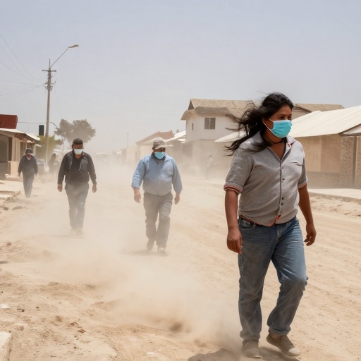 Vientos extremos en Tacna activan alertas meteorológicas y exigen protección respiratoria